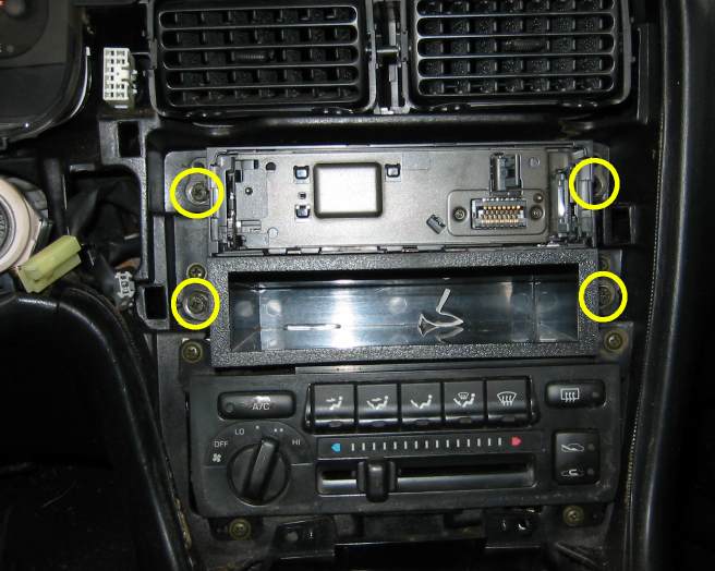 Four bolts secure the head unit